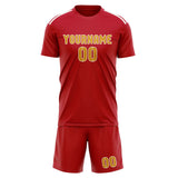 Custom Red Yellow Soccer Jersey