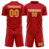 Custom Red Yellow Soccer Jersey