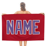 Custom Red Light Purple Beach Towel