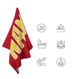 Custom Red Light Yellow Beach Towel