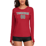 Custom Red Blue Green Women's Long-Sleeve Shirt