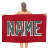 Custom Red Blue Green Beach Towel