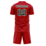 Custom Red Blue Green Soccer Jersey