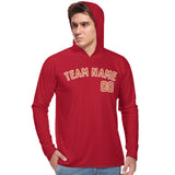 Custom Red Orange UV-Hoodie