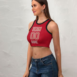 Custom Red Copper Rose Sleeveless Tank Top