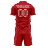 Custom Red Copper Rose Soccer Jersey