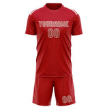 Custom Red Copper Rose Soccer Jersey