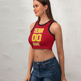 Custom Red Gold Sleeveless Tank Top
