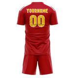 Custom Red Gold Soccer Jersey