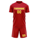 Custom Red Gold Soccer Jersey