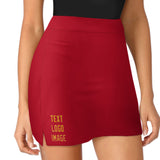 Custom Red Yellow A-Line Skort
