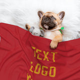 Custom Red Yellow Pet Blanket