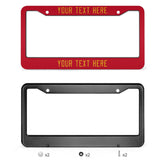 Custom Red Yellow License Plate Frame