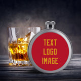 Custom Red Yellow Hip Flask