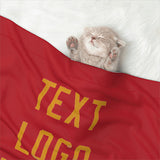 Custom Red Yellow Pet Blanket