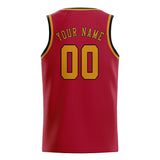 Custom Red & Yellow Colors Design Sports Basketball Jersey