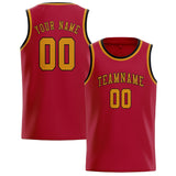 Custom Red & Yellow Colors Design Sports Basketball Jersey