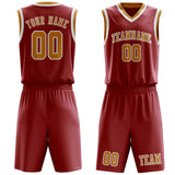 Custom Red Yellow Basketball Set
