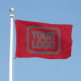 Custom Red Dark Grey Flag
