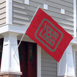 Custom Red Dark Grey Flag