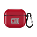 Custom Red Gray AirPods Case (3rd Generation)