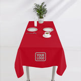 Custom Red Dark Grey Square Table Cloth