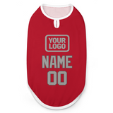Custom Red Gray Pet Vest