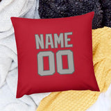 Custom Red Gray Pillowcase