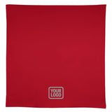 Custom Red Dark Grey Square Table Cloth