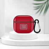 Custom Red Gray AirPods Case (3rd Generation)