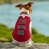 Custom Red Gray Pet Vest
