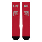 Custom Red Gray Knee-High Sock