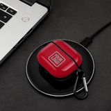 Custom Red Gray AirPods Case (3rd Generation)
