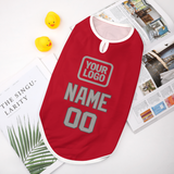 Custom Red Gray Pet Vest