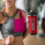 Custom Red Gray Stainless Steel Water Cup