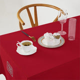 Custom Red Dark Grey Square Table Cloth