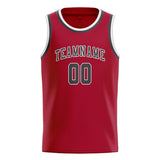 Custom Red & Dark Grey Colors Design Sports Basketball Jersey