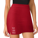 Custom Red Light Pink A-Line Skort