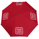 Custom Red Light Pink Automatic Umbrella