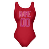Custom Red Pink Swimsuit