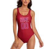 Custom Red Pink Swimsuit