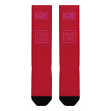 Custom Red Pink Knee-High Sock