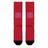Custom Red Pink Knee-High Sock