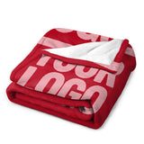 Custom Red Light Pink Blanket