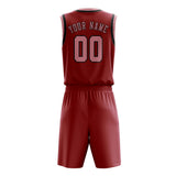 Custom Red Light Pink Basketball Set