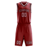 Custom Red Light Pink Basketball Set