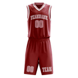 Custom Red Light Pink Basketball Set