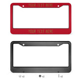 Custom Red Khaki License Plate Frame