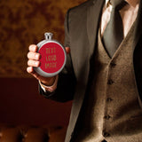 Custom Red Khaki Hip Flask