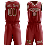 Custom Red Khaki Basketball Set